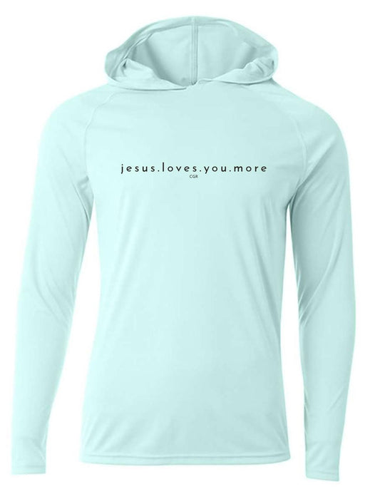 Jesus Loves You More Long Sleeve Hooded Shirt